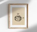 Vintage Jar with Lid II Art Print SK0151