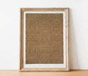 Vintage Arabic Textile Art Print SK0152
