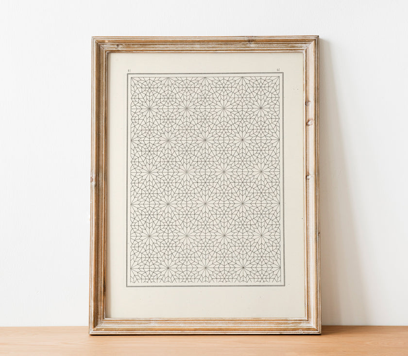 Antique Geometric Pattern Art Print SK0155