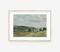 Vintage Green Field Landscape Art Print L0159