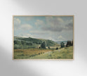 Vintage Green Field Landscape Art Print L0159