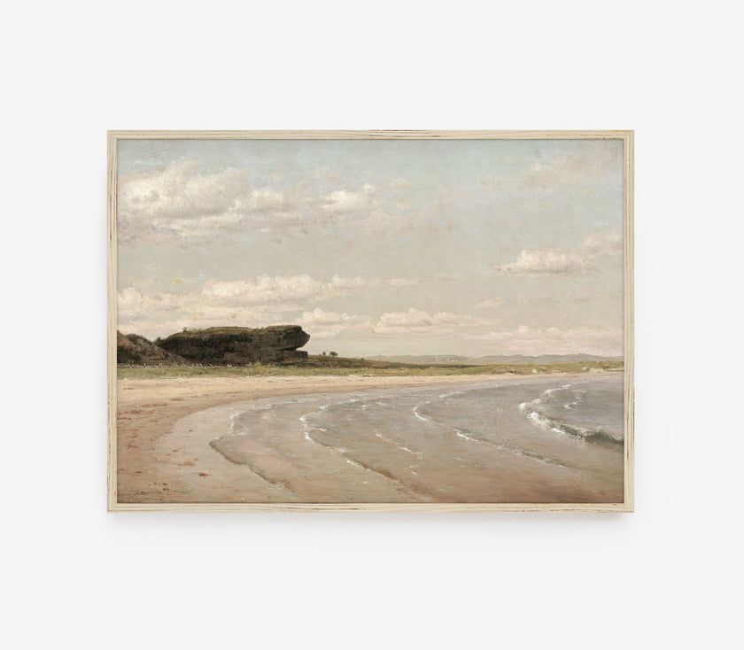 Vintage Coastal Pastel Landscape Art Print L0217