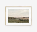 Autumn Muted Green Landscape - Vintage Mood Print L243