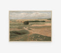 Farmland Landscape - Vintage Muted Neutral Field L244