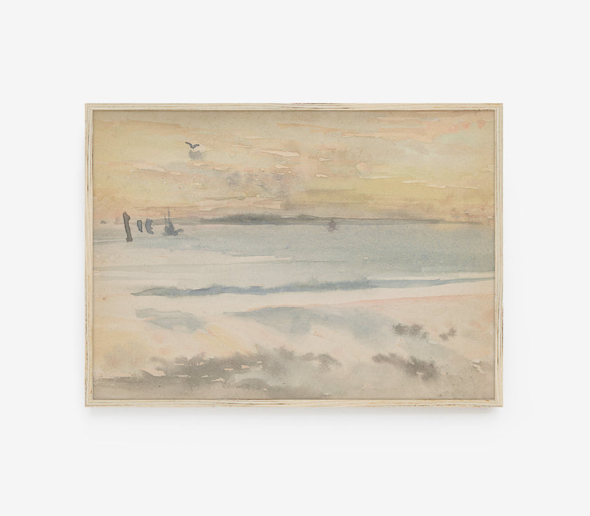 Vintage Coastal Landscape Art Print L0103
