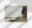 Vintage Coastal Riverside Landscape Art Print L0141