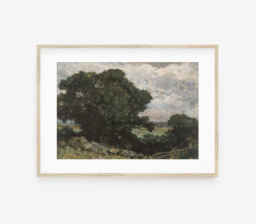 Vintage Moody Sunrise Landscape Art Print L0137