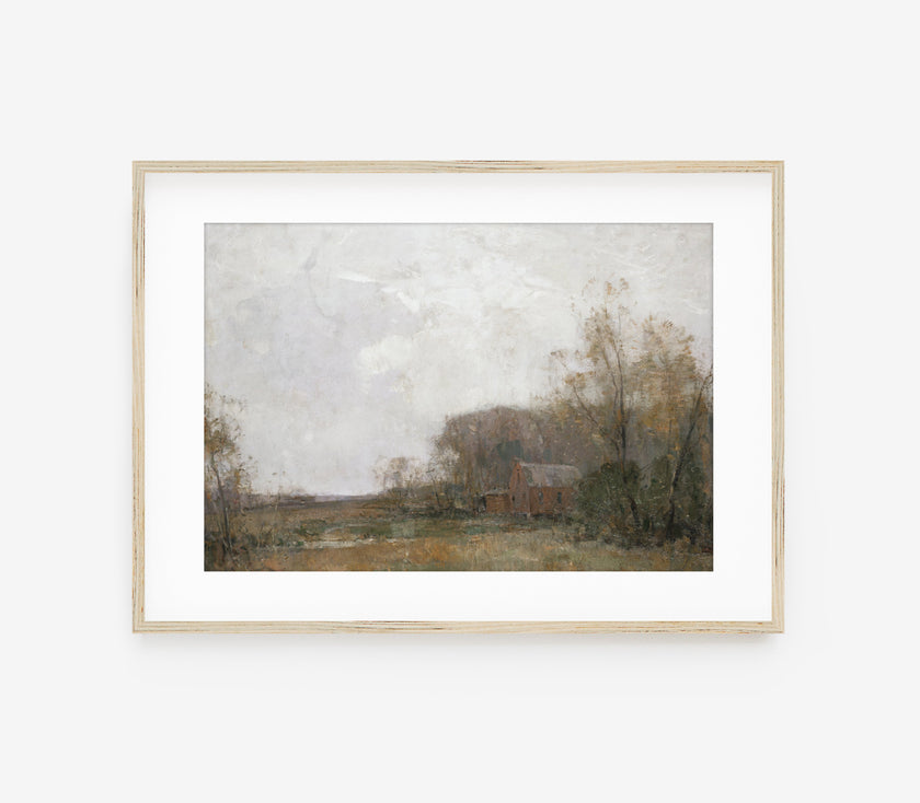 Vintage Farm Barn Landscape Art Print L0127