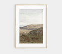 Vintage Landscape Overcast Painting L0223C