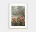 Autumn Floral Landscape - Vintage Fall Field Print L242