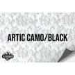 NO ADHESIVE ARTIC CAMO/BLACK LEATHERETTE SHEET (12