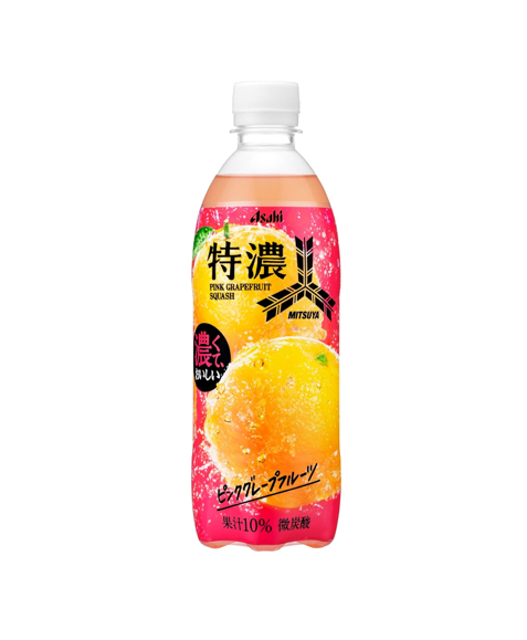 Asahi Mitsuya Tokunou Pink Grapefruit Squash (500ML) [Best Before Date: 2025.12]