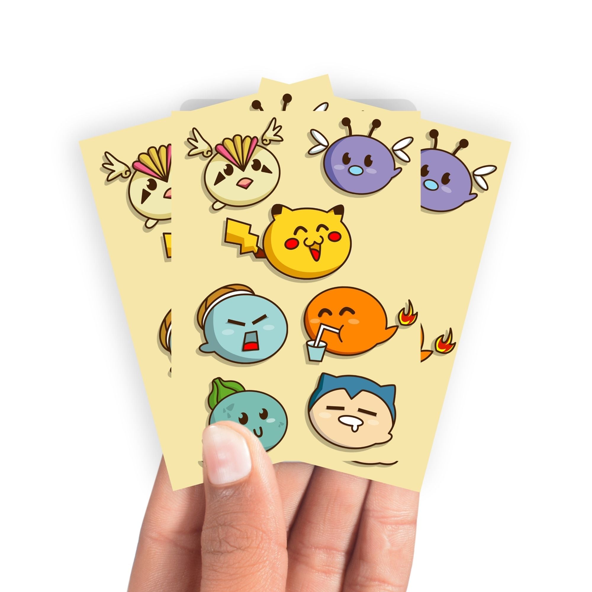 Manches de cartes Pokémon de la première génération d'Ash.