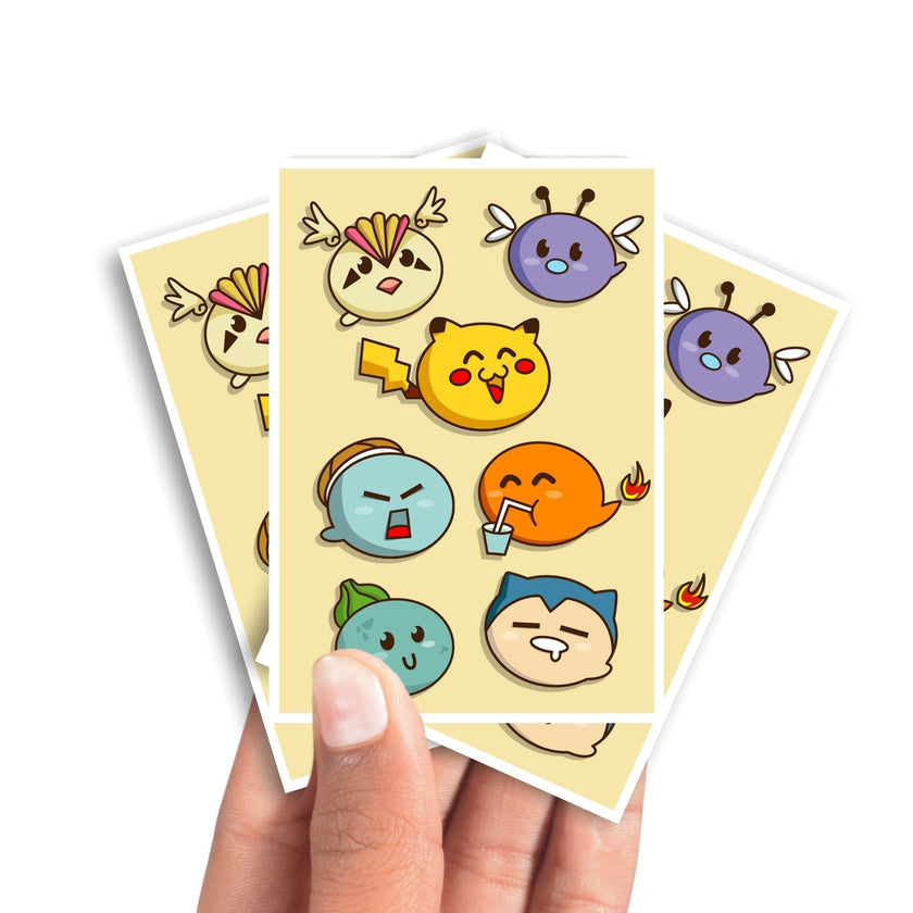 Manches de cartes Pokémon de la première génération d'Ash.