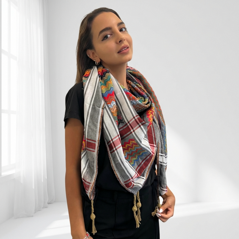 Mawasem Kufiya (Keffiyeh) | Ash Grey