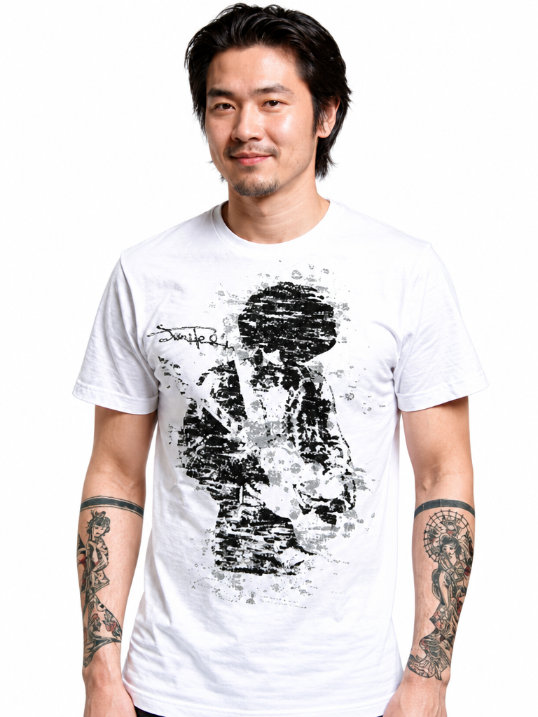 Jimi Hendrix Topography White T-Shirt