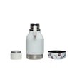 Asobu - Pet Bowl Attached to Stainless Steel Insulated Travel Water Bottle 33 Oz (white)