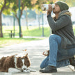 Asobu - Pet Bowl Attached to Stainless Steel Insulated Travel Water Bottle 33 Oz (white)