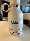 Asobu - Pet Bowl Attached to Stainless Steel Insulated Travel Water Bottle 33 Oz (white)