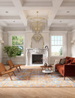 Assania Blue Brown Multi Rug