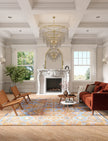 Assania Blue Brown Multi Rug