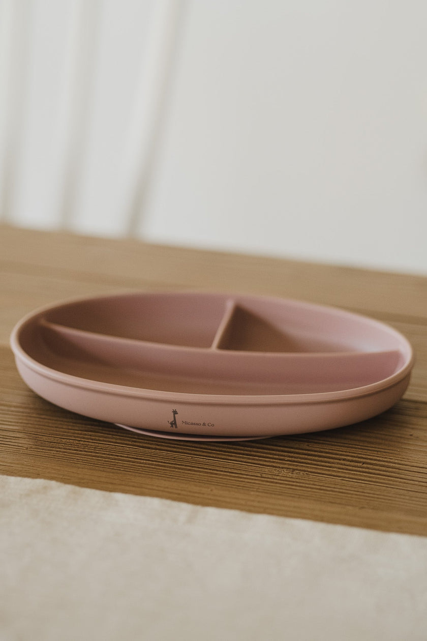 Assiette à succion divisée en silicone