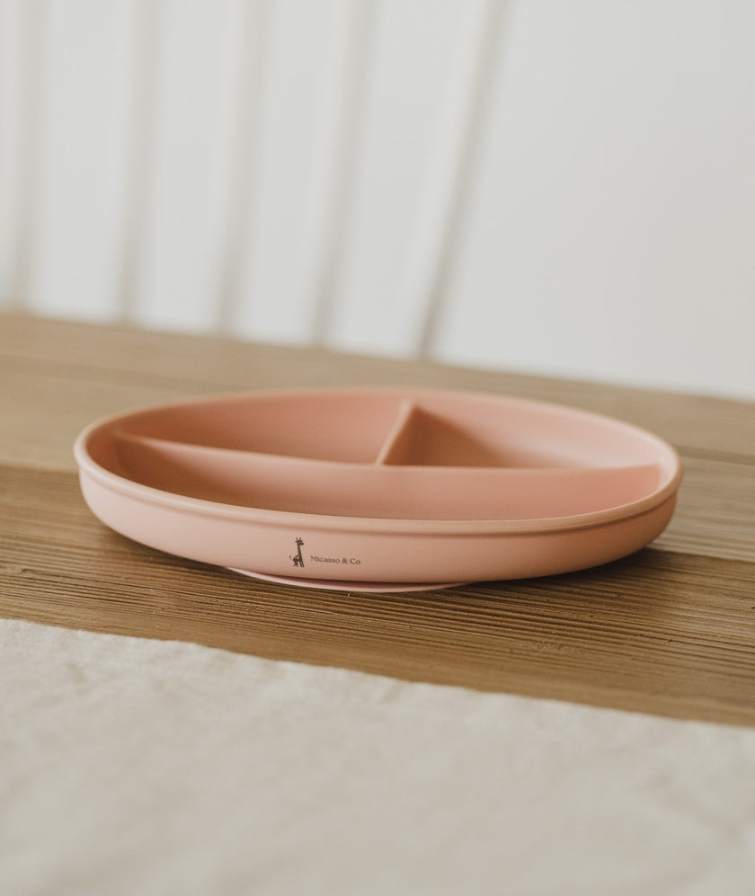 Assiette à succion divisée en silicone