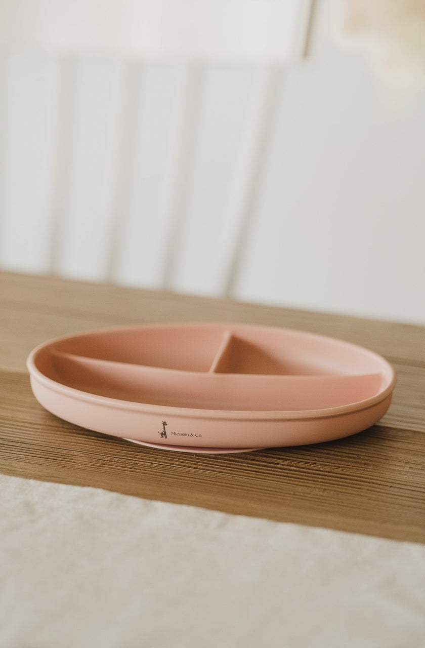 Assiette à succion divisée en silicone
