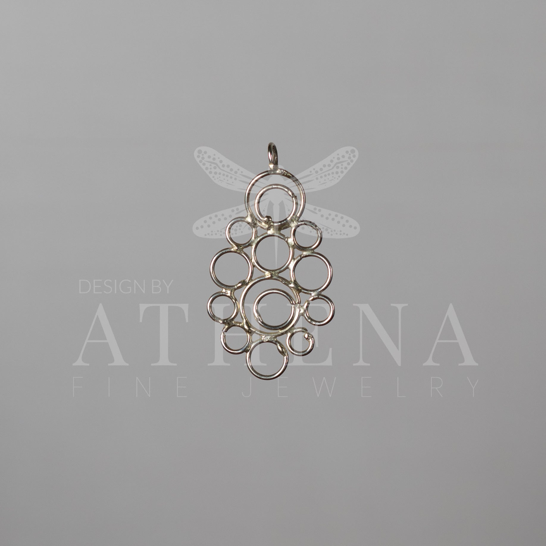 Handmade Sterling Silver Circles Pendant – One of a Kind, Organic Design