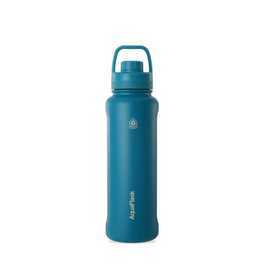AquaFlask 1080ml (40oz) Stainless Steel Water Bottle with Sports Lid – Hot & Cold, Leakproof, BPA-Free