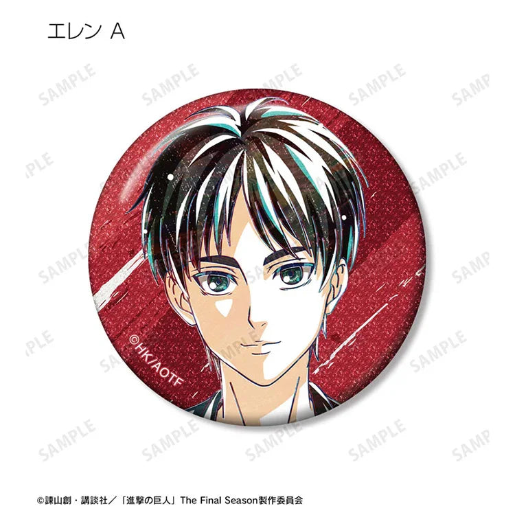 Attack on Titan Anime Merch - Trading Ani-Art Glitter Tin Badge New Illustration Tea Time ver.