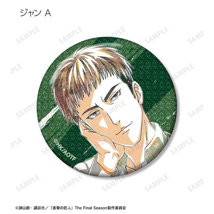 Attack on Titan Anime Merch - Trading Ani-Art Glitter Tin Badge New Illustration Tea Time ver.