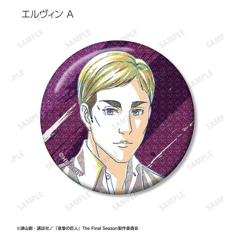 Attack on Titan Anime Merch - Trading Ani-Art Glitter Tin Badge New Illustration Tea Time ver.