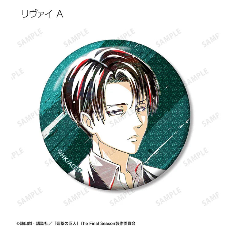 Attack on Titan Anime Merch - Trading Ani-Art Glitter Tin Badge New Illustration Tea Time ver.