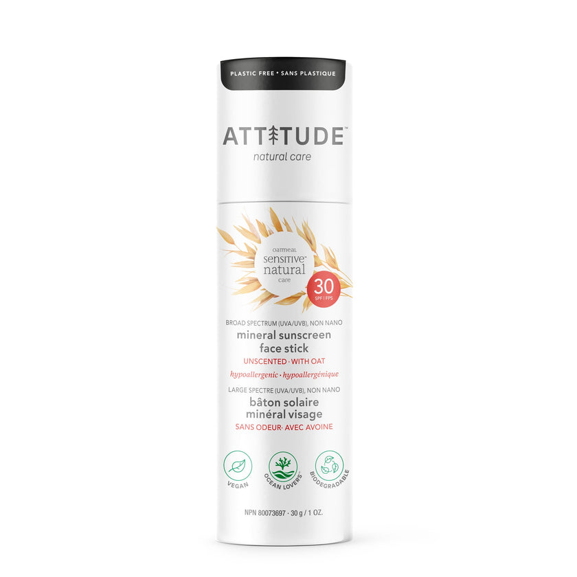 Attitude SPF30 Sensitive Face Stick - Fragrance-Free, 30g