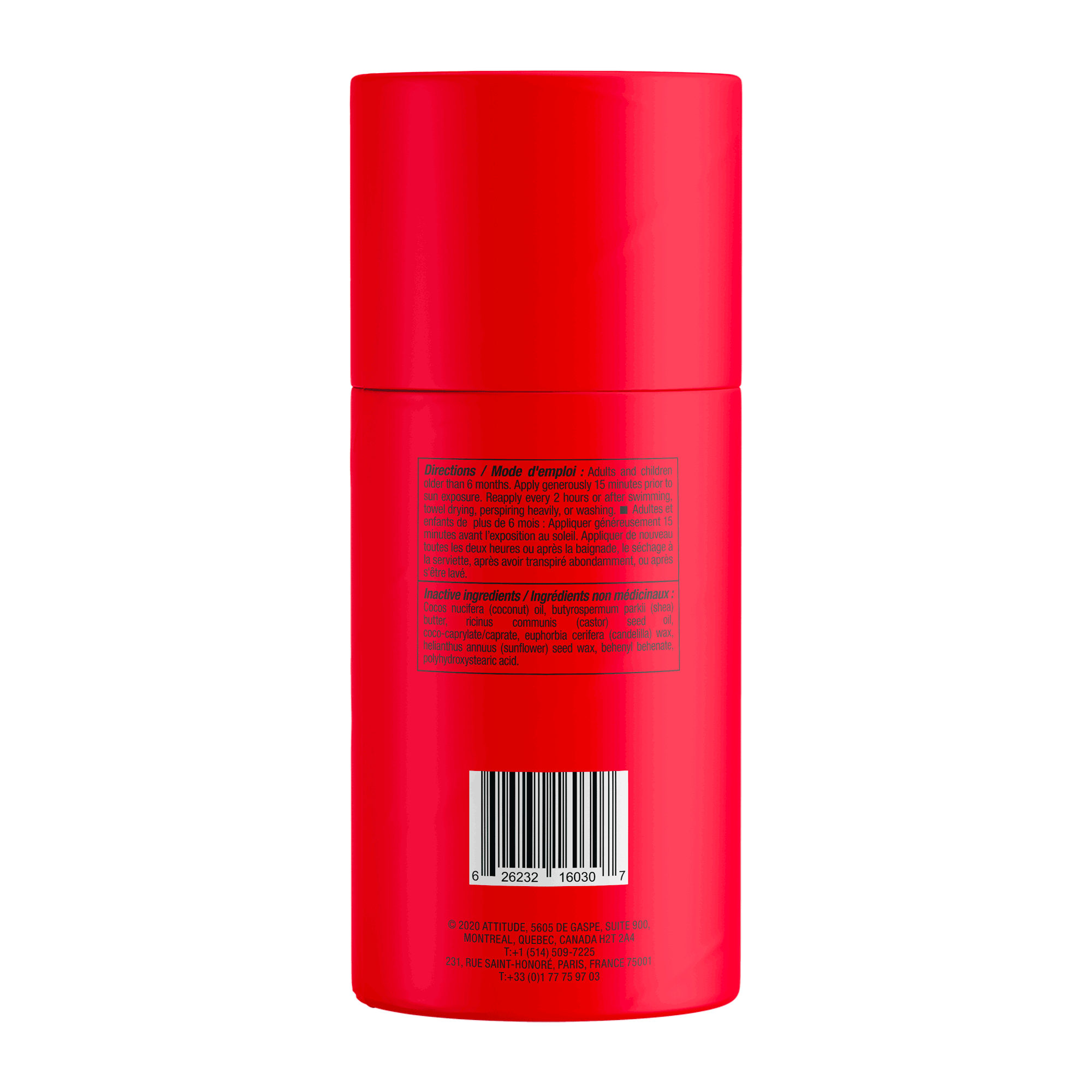 Attitude SPF30 Sunscreen Stick - Unscented, 85g