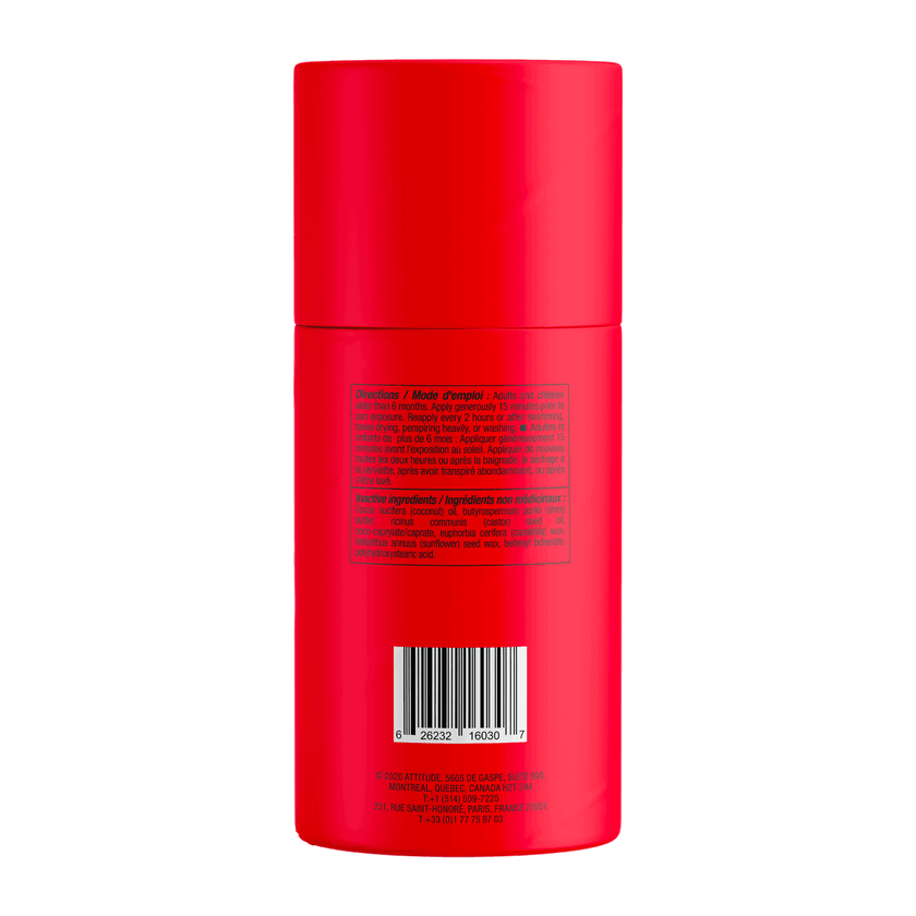 Attitude SPF30 Sunscreen Stick - Unscented, 85g
