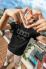 Audi Rings Rhinestone Shirt – Luxury Car Logo Sparkle Bling Tee | Bling Dazzel