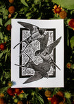 'Three Swallows' hand print