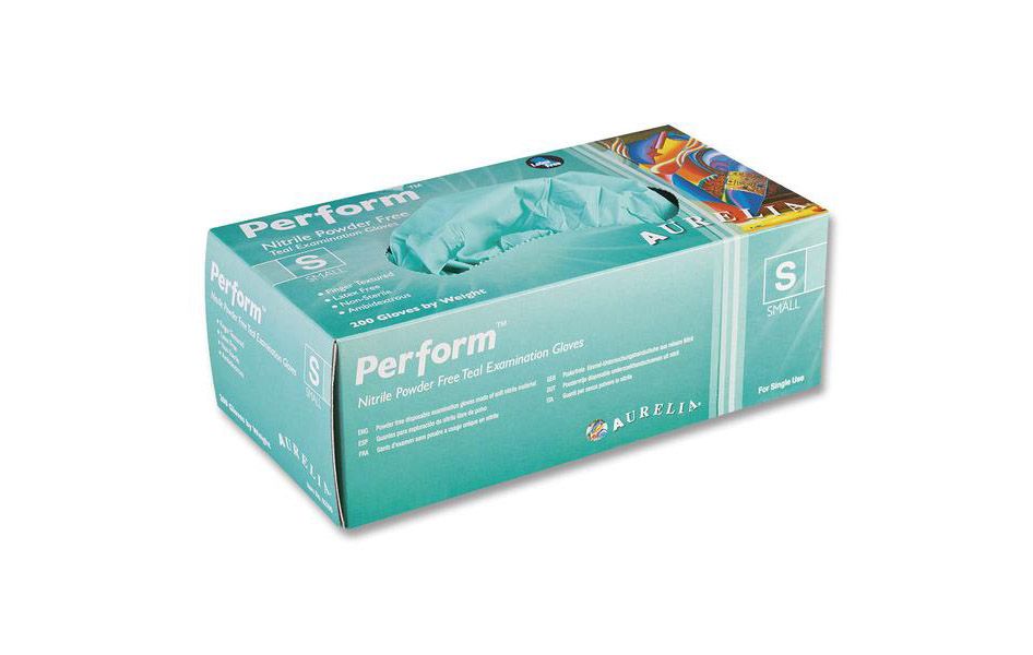 Aurelia - Perform green Nitril Moyen Gloves 200 Pf 2.5 Mm