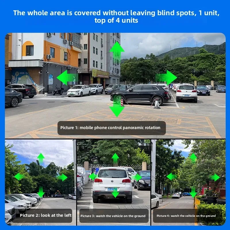 Auto Tracking Wireless Surveillance Cameras HD 4 Screens WiFi IP PTZ FFVideo