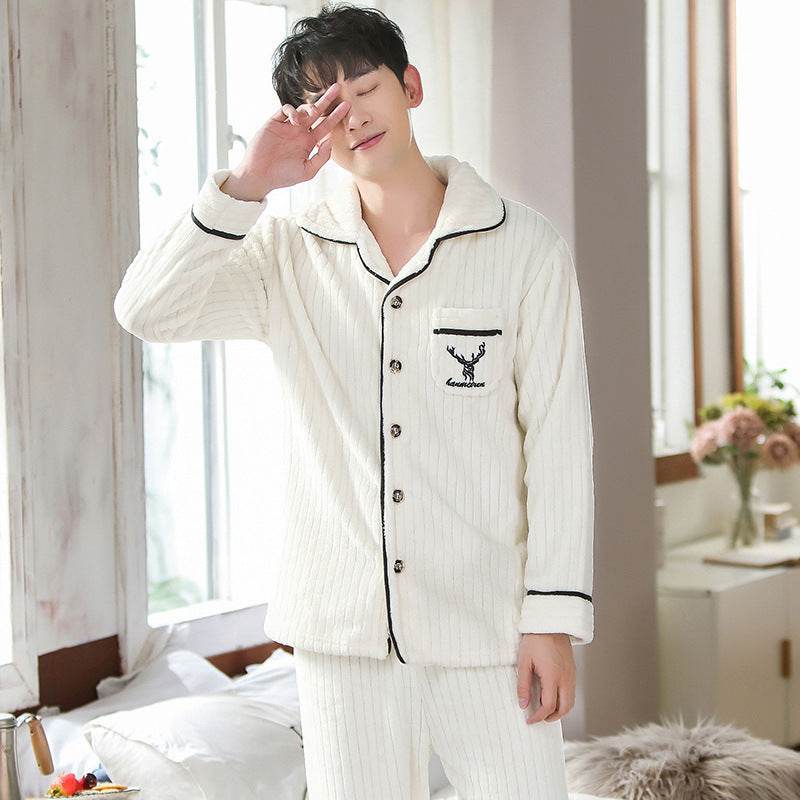 Autumn Pajamas – Flannel Trousers Sleepwear for Young Men