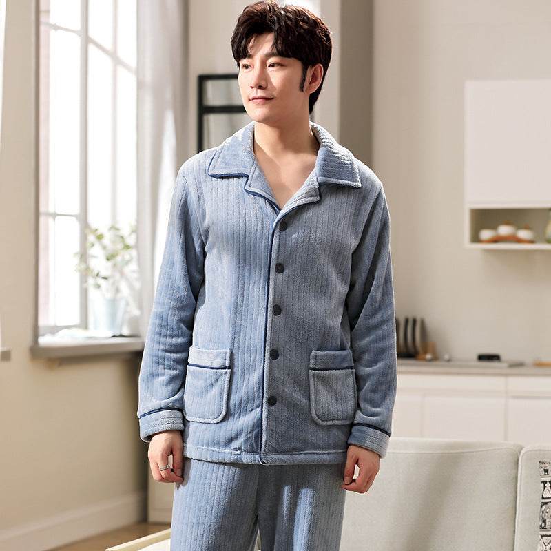 Autumn Pajamas – Flannel Trousers Sleepwear for Young Men