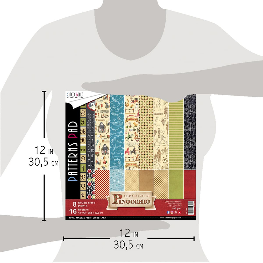 Ciao Bella Avventure Di Pinocchio Patterns Pad 12