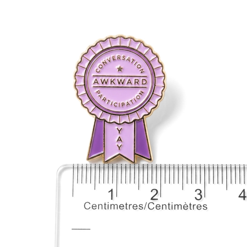 Awkward Conversation Participation (Award Ribbon) | Collectible Pin