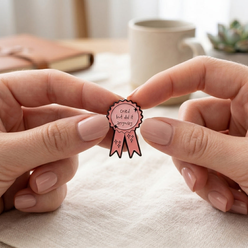 Cried But Did It Anyway (Award Ribbon) | Collectible Pin
