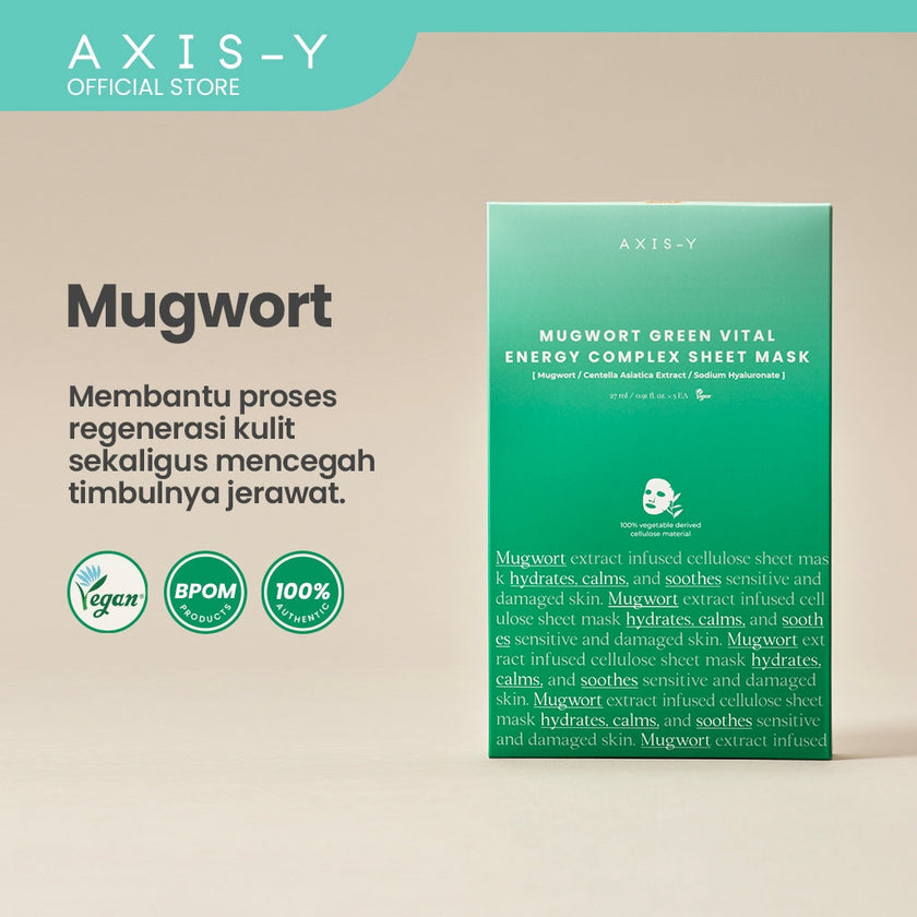 Axis-y Mugwort Green Vital Energy Complex Sheet Mask 27ml