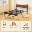 Logan Queen Size Bed Frame with LED Lights