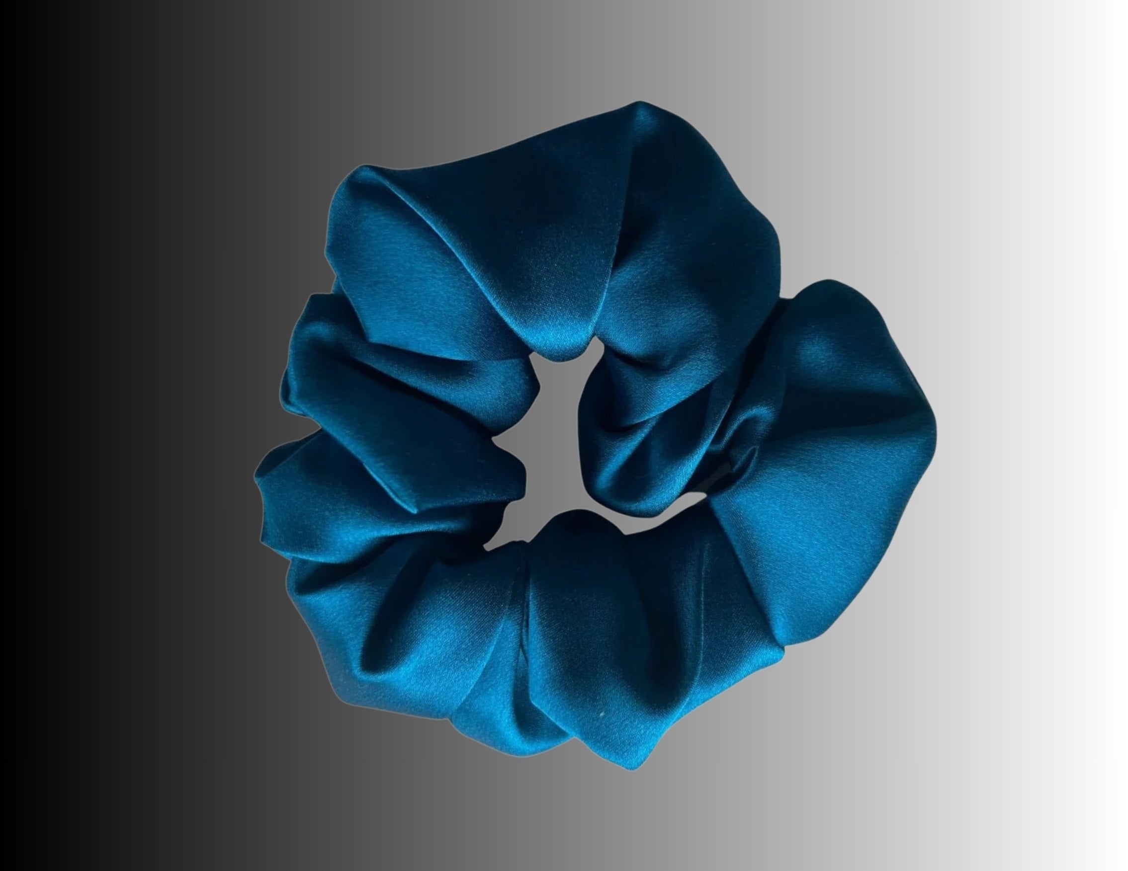 Silk Hair Scrunchie Azure