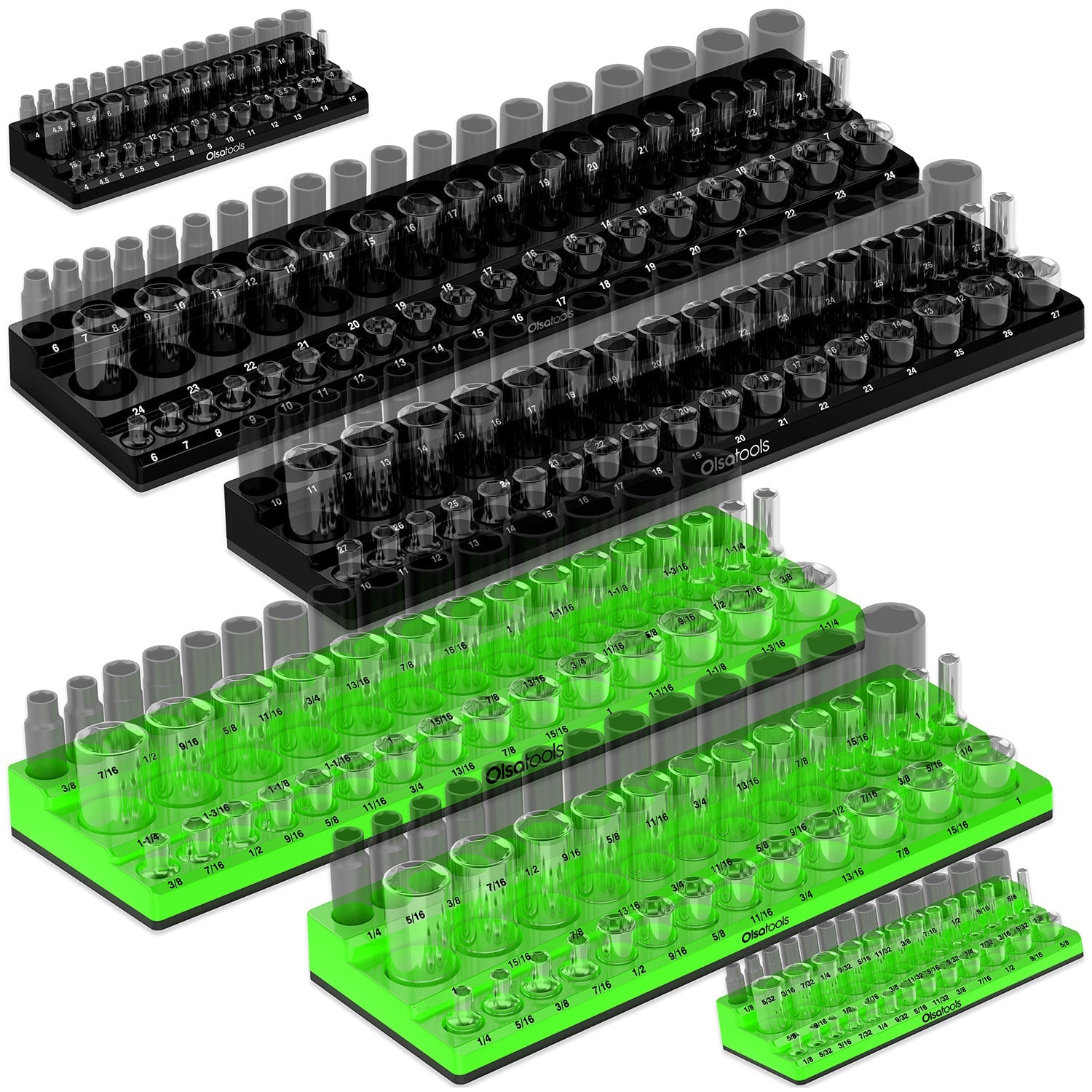3-Row Magnetic Socket Holder